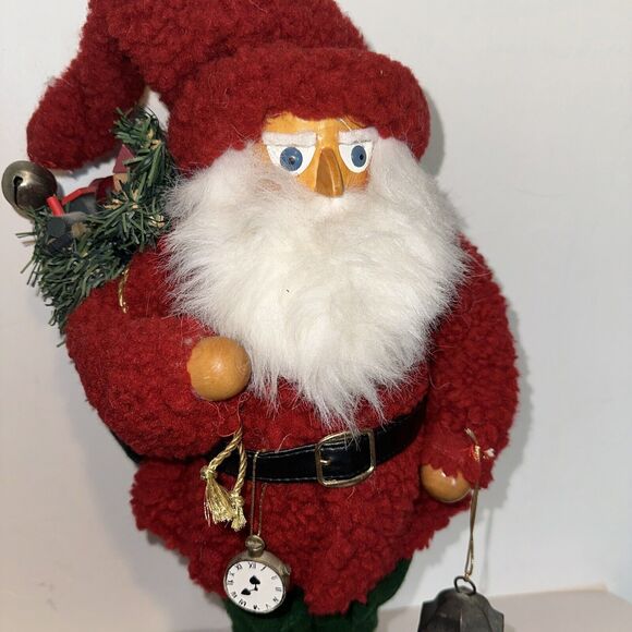 Grandeur Noel Limited Edition 2000 Vintage Wooden Santa Nutcracker Lantern Watch - Picture 2 of 7